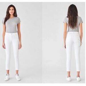 NWT DL1961 Florence Instasculpt White High Waisted Ankle Length Pants‎ 30